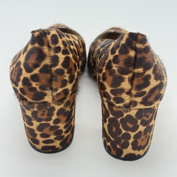 Gianni Bini Women's Heels Size 9M Leopard Print Leather/ Dyed Fur - Picture 11 of 12